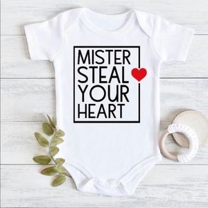 “Mr. Steal Your Heart” Valentine’s Onesie